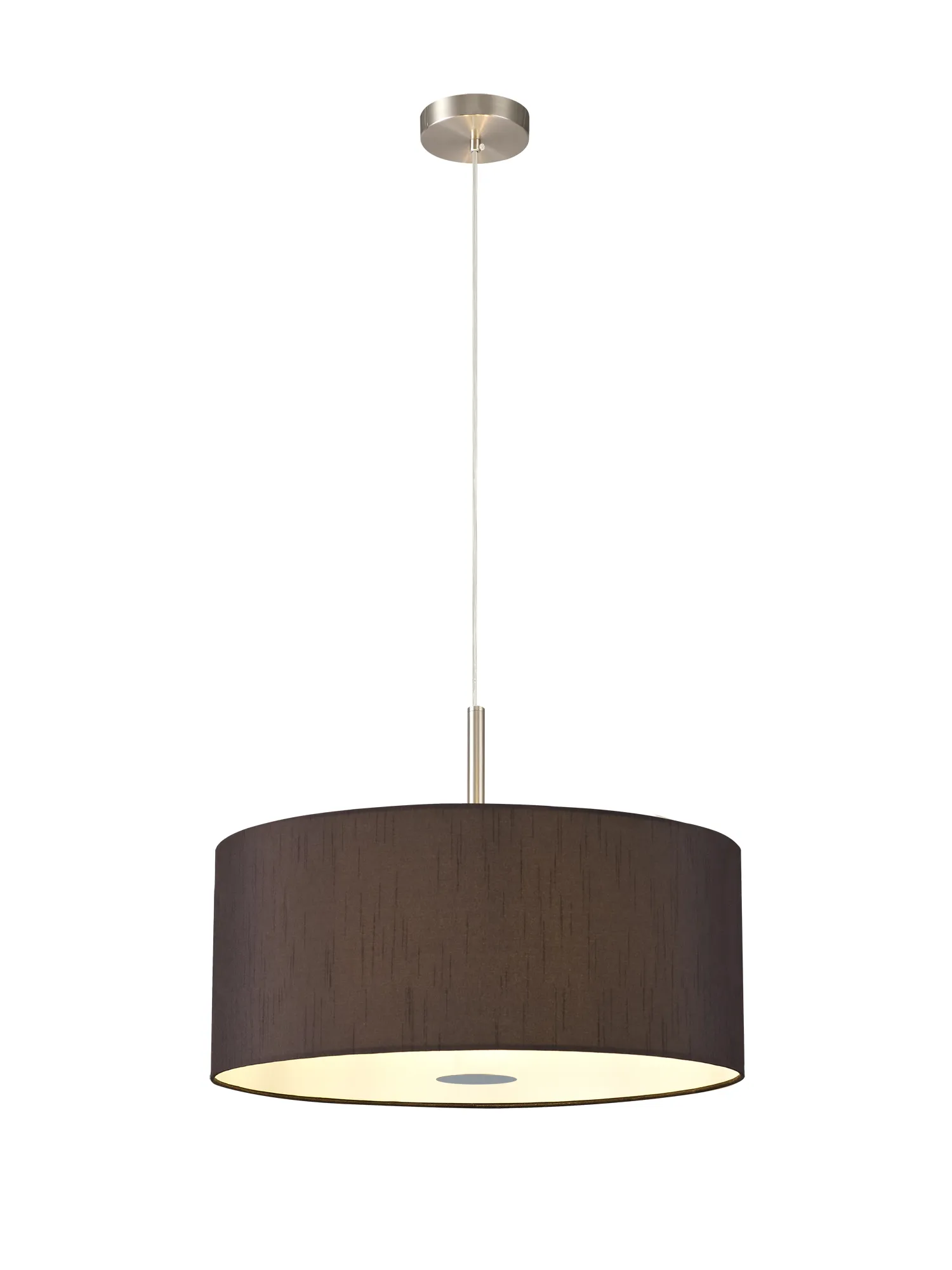 Baymont 50cm 3 Light Pendant Satin Nickel, Black, Frosted Diffuser DK0453  Deco Baymont SN BL